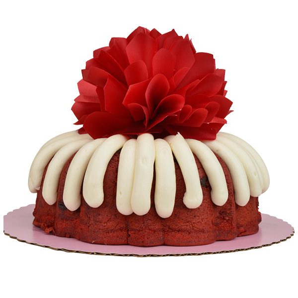 10-inch red velvet bundt cake with cream cheese frosting. Nothing Bundt Cake, Tulsa Photo by Natalie Green.