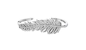 Penny Preville 18WG feather bangle, $8,990, Bruce G. Weber Precious Jewels
