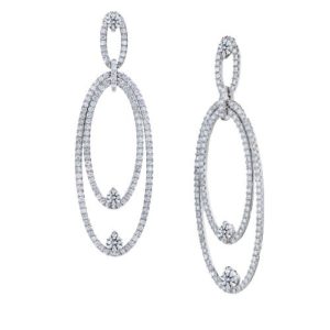 Forevermark 18KWG diamond dangle earrings, $6,900, Bruce G. Weber Precious Jewels