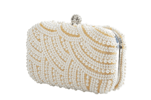 Pearl clutch, $99.95, David’s Bridal